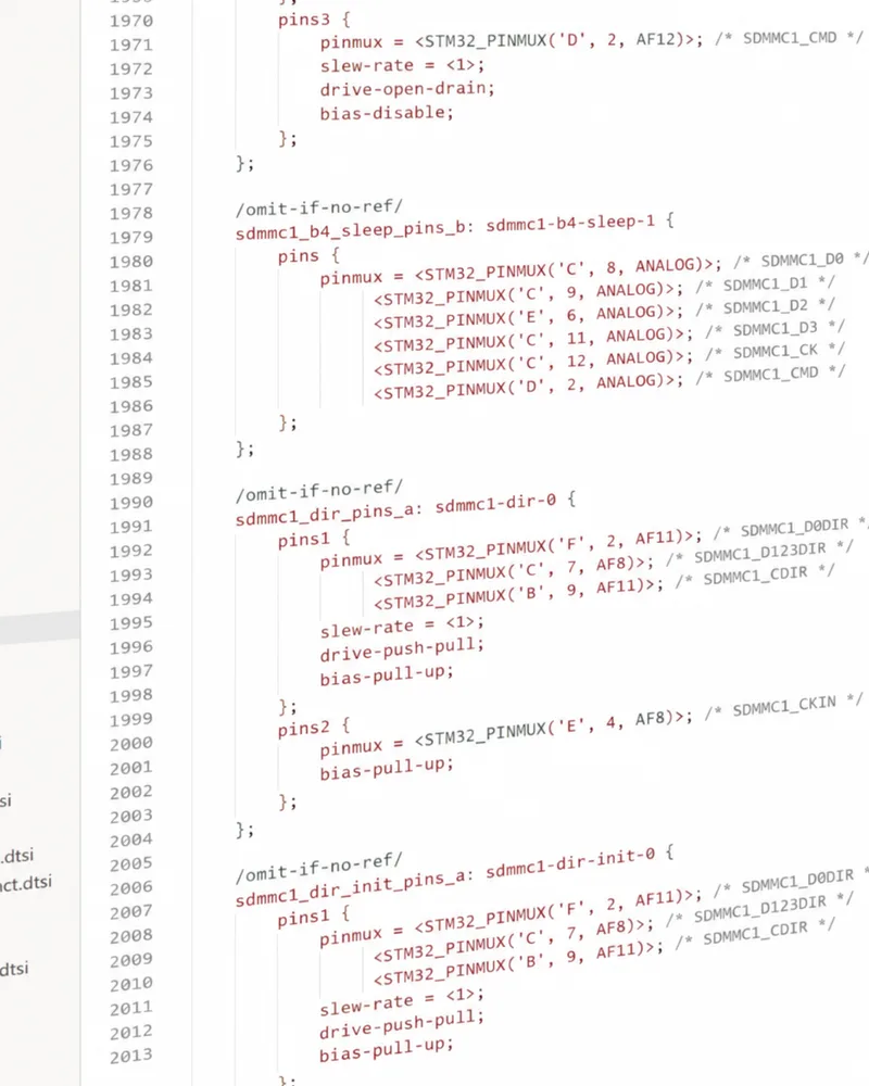 Embedded firmware source code